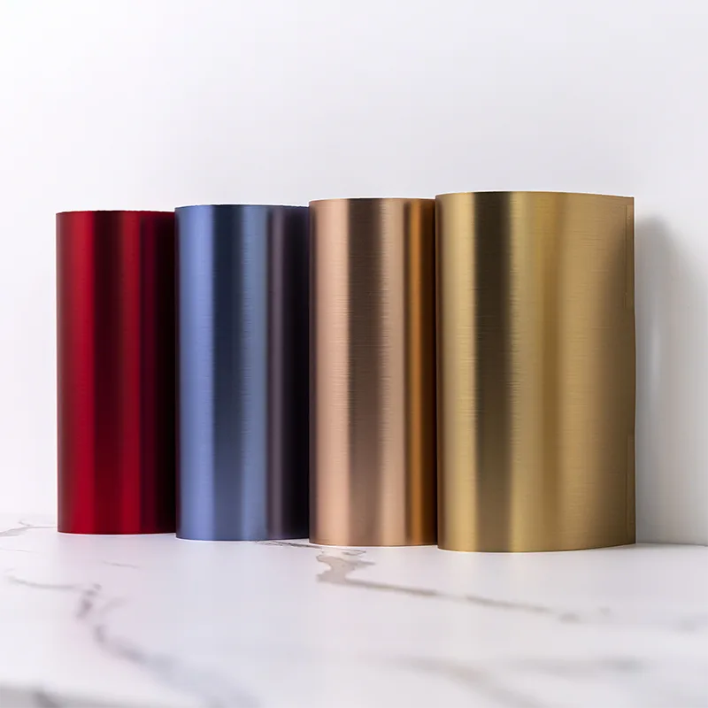 Panneau mural en fibre de bambou solide à texture métallique PET